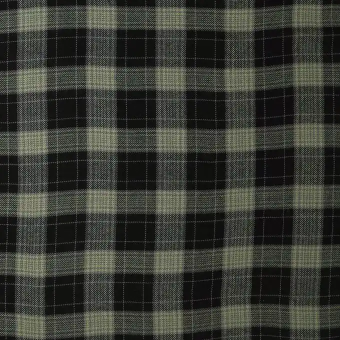 Solange Der Vorrat Reicht Karierter Stoff Khaki/Schwarz