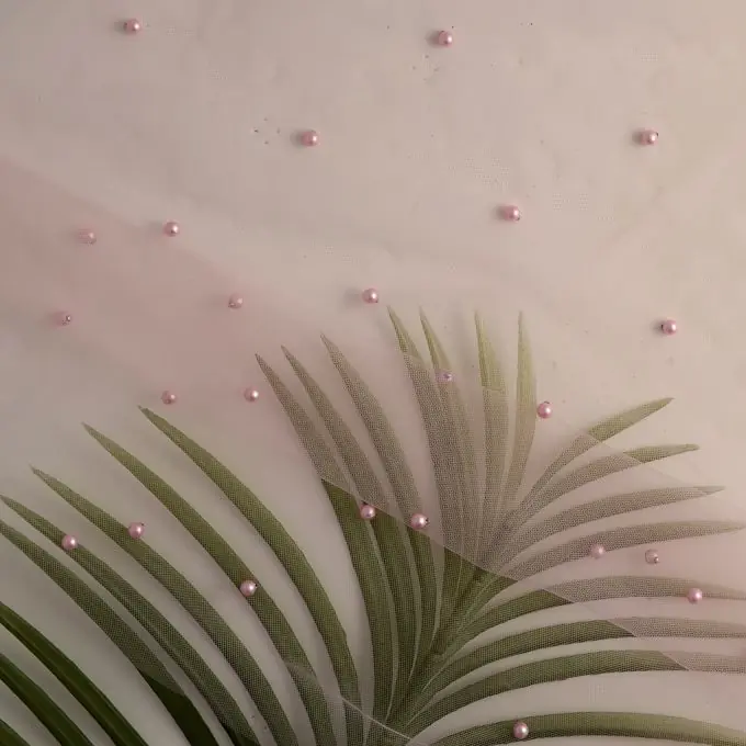 Tüll Blassrosa Perlen Begrenztes Angebot