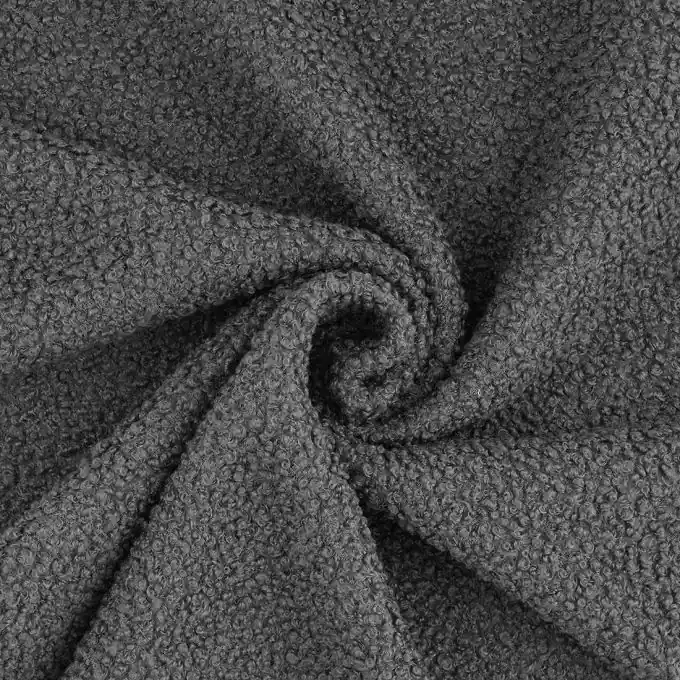 Wollstoff, gelockt Grau Online Kaufen