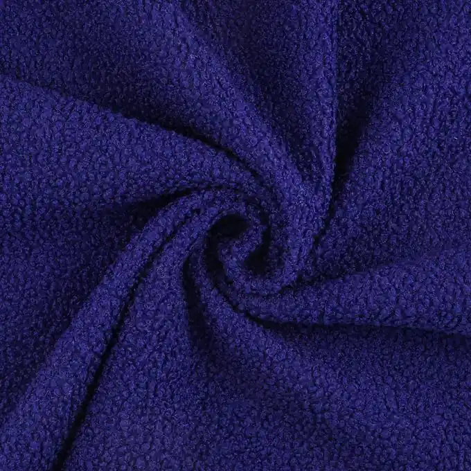 Geprüft Wollstoff, gelockt Blau