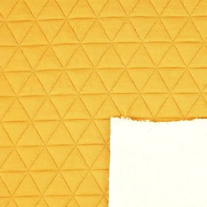 Handgefertigt Gesteppter Sweatshirtstoff Gelb