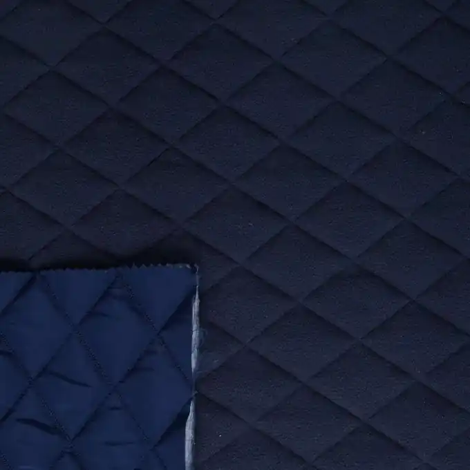 Gesteppter Stoff Fleece Blau Mega-Angebot