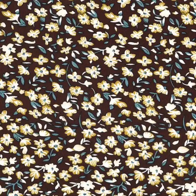 Preisreduziert Popeline Geblümt Weinrot