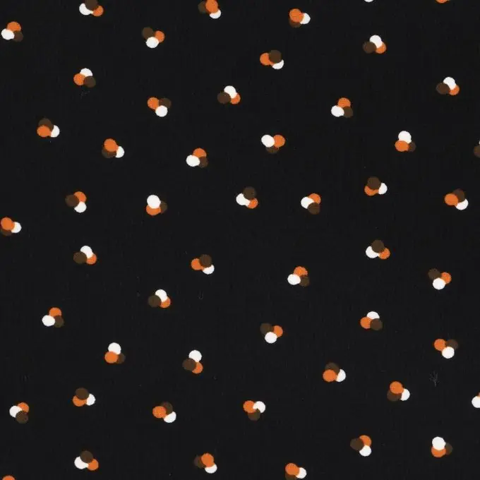 Premium Popeline Punkte Schwarz