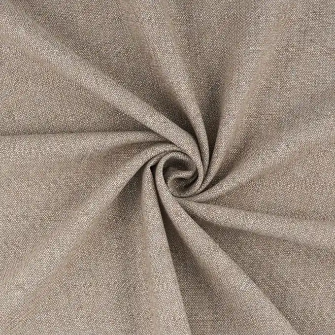 Hochwertig Wollstoff Beige Silbern