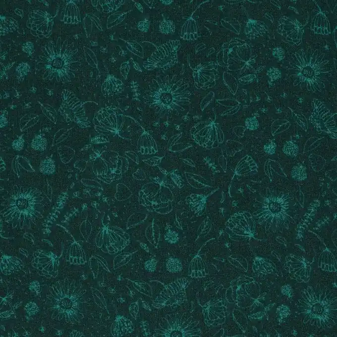 Jetzt Zugreifen Popeline Blattmotiv Grün