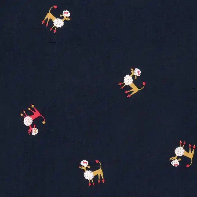 Popeline Pudel Blau Premium