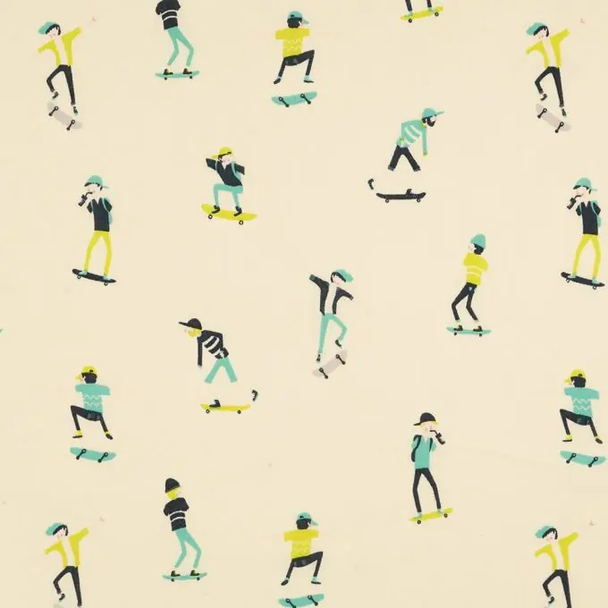 Baumwollpopeline-Stoff in Ecru mit Skatern Geld-Zurück-Garantie