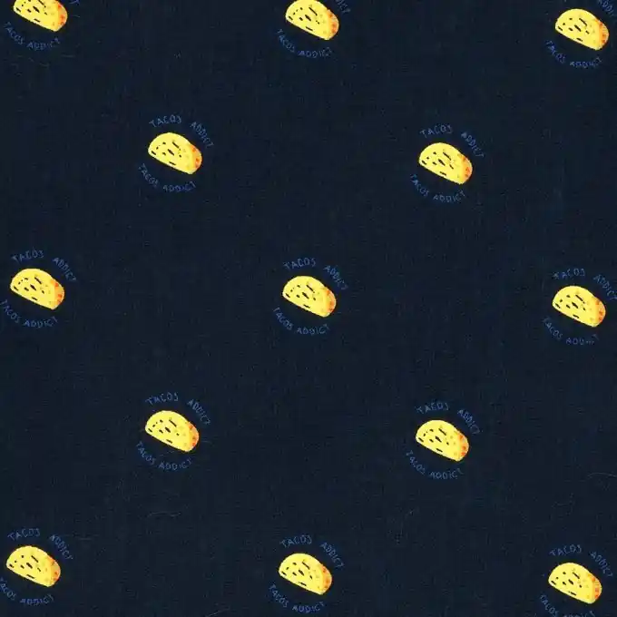 Popeline Baumwolle Tacos Marineblau Angebot