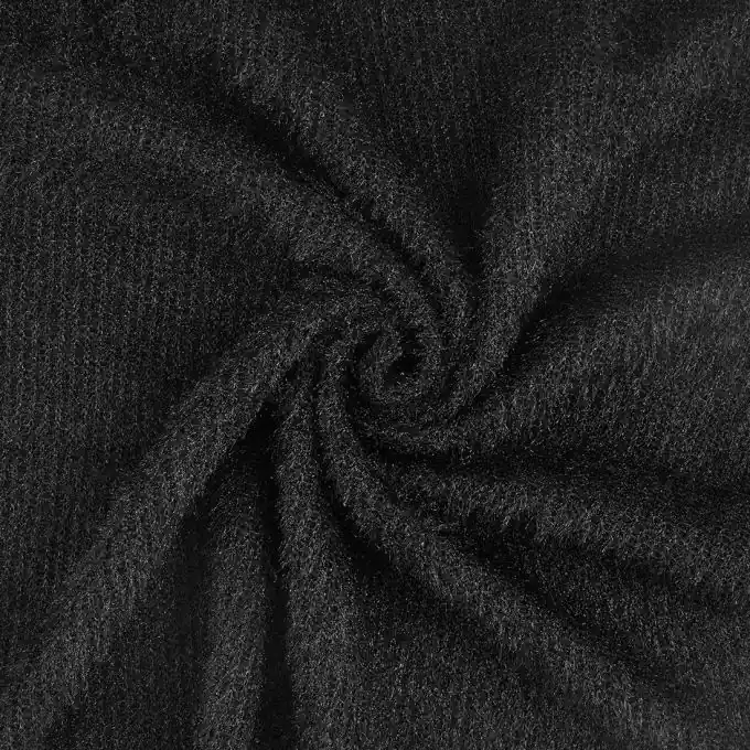 Strickstoff Schwarz/ Silbern glänzend Versand Am Gleichen Tag