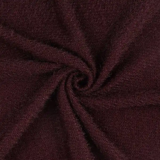 Strickstoff Polyester Weinrot Glänzend Neuheit