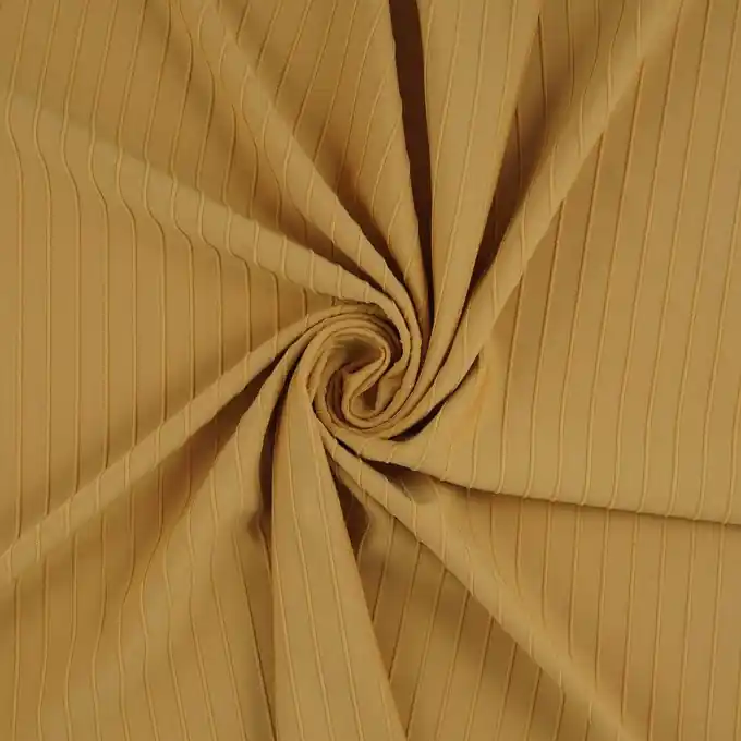 Gleich Bestellen Jerseystoff gestreift Einfarbig Senfgelb