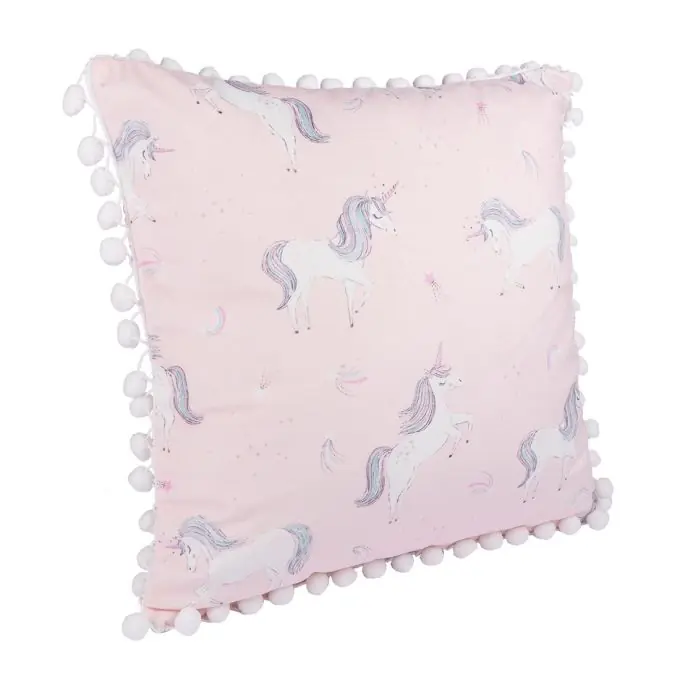 Kissen Einhörner Rosa mit Bommeln Letzte Chance