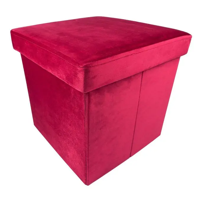 Highlight Aufbewahrungsbox/Hocker Weinrot
