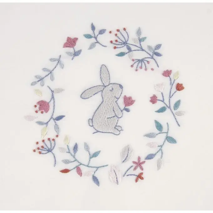 Stickerei-Set Folk Hase 11,5×11,5cm – Traumhaft Gleich Bestellen