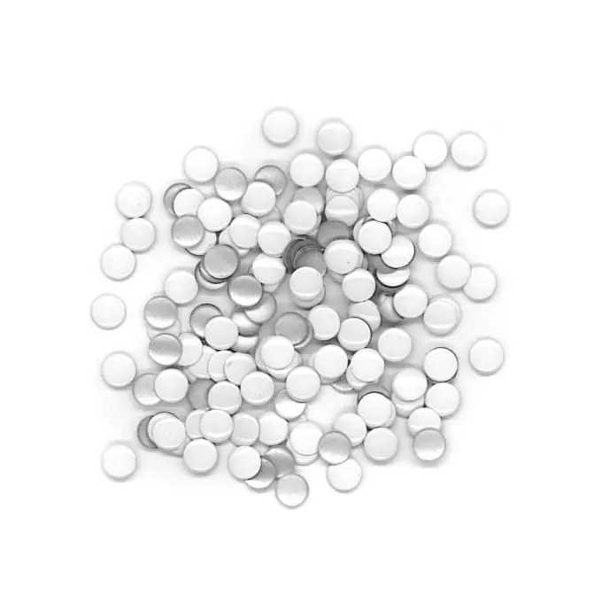 Weiße runde Nägel zum Aufbügeln Super-Preis