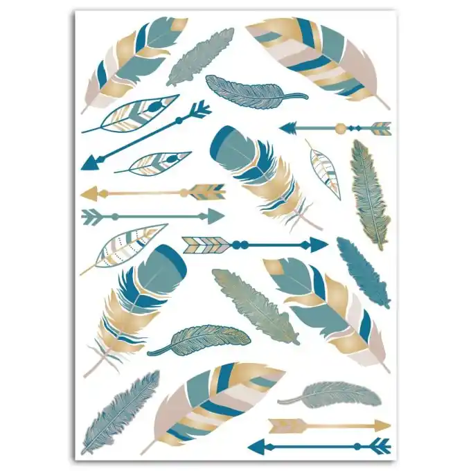 Top-Seller Aufbügelbarer Textiltransfer Hygge Feder