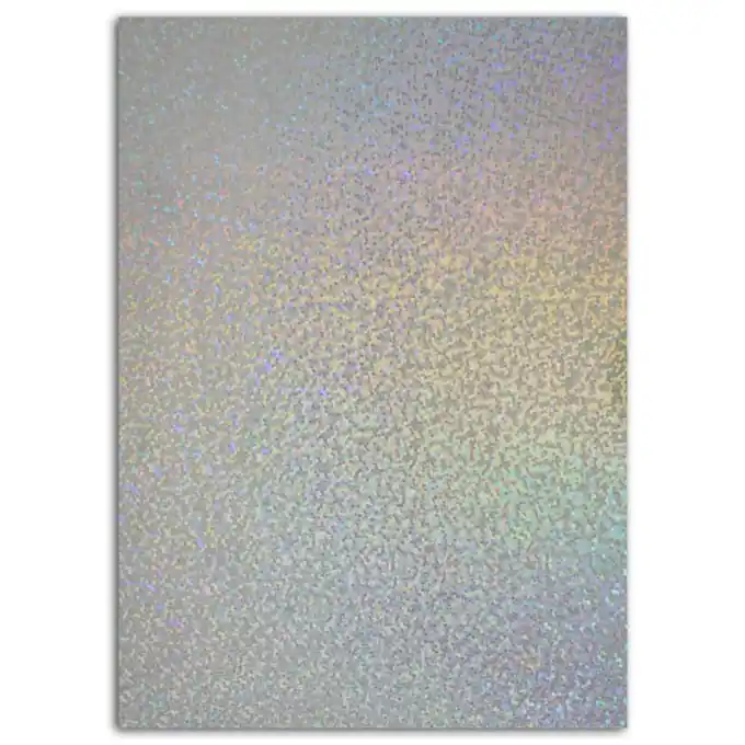 Textilübertragung zum Aufbügeln Hologramm silber Neu