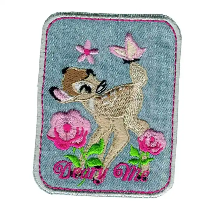 Hochwertig Bügelbild Bambi Jeans