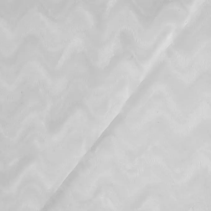 Plüschstoff Zickzack Weiss Neu