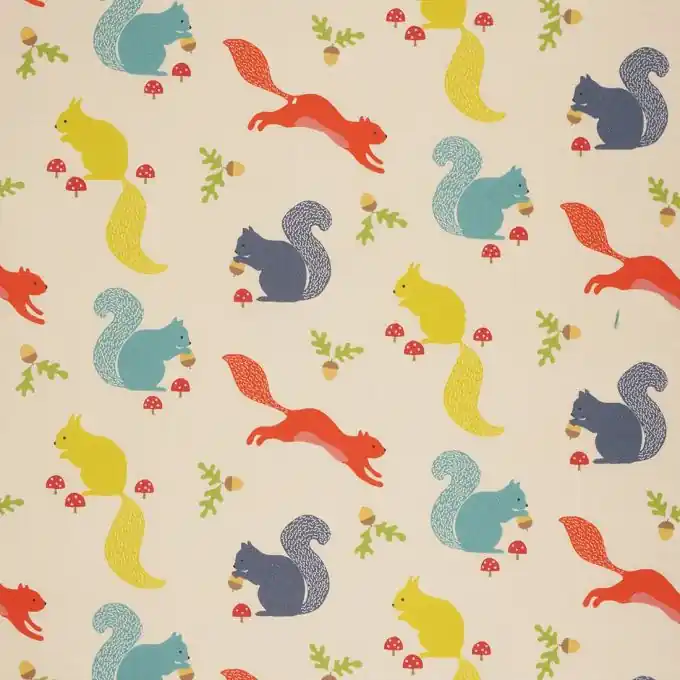 Begrenztes Angebot Dicker Baumwollstoff Eichhörnchen Bunt