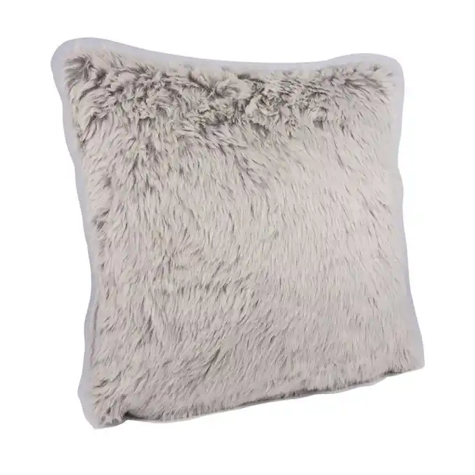 Mengenrabatt Kissenbezug Kunstfell grau