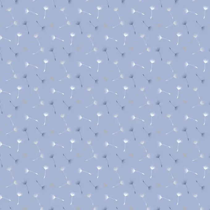 Solange Der Vorrat Reicht Baumwollstoff Pusteblumen Blau