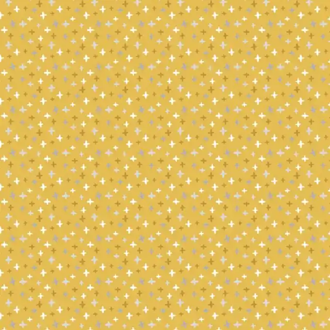 Abverkauf Popeline Kreuz Senfgelb