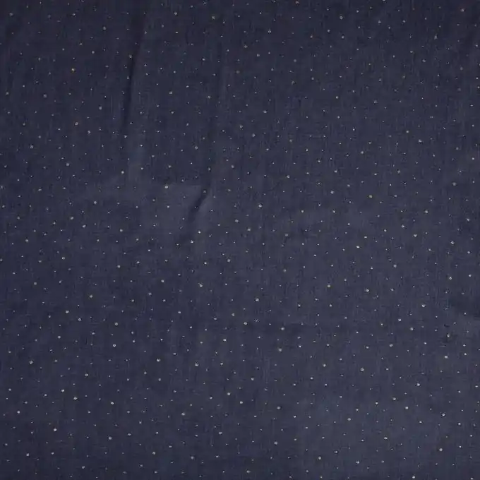 Jeansstoff goldene Punkte Neuheit