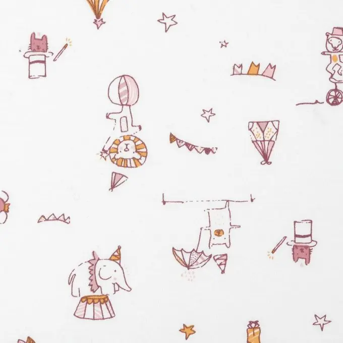 Schneller Versand Baumwolljersey Zirkus Ecru