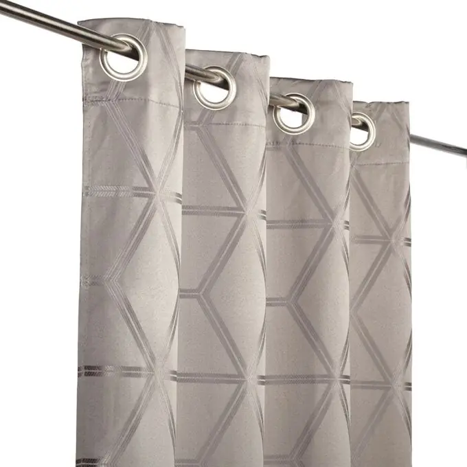 Begrenztes Angebot Hexagon Jacquard Vorhang H140 x L260 cm – Grau