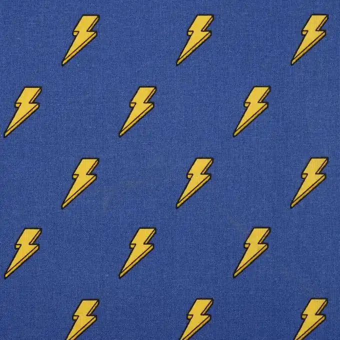 Sonderaktion Dicker Baumwollstoff Blitze Gelb