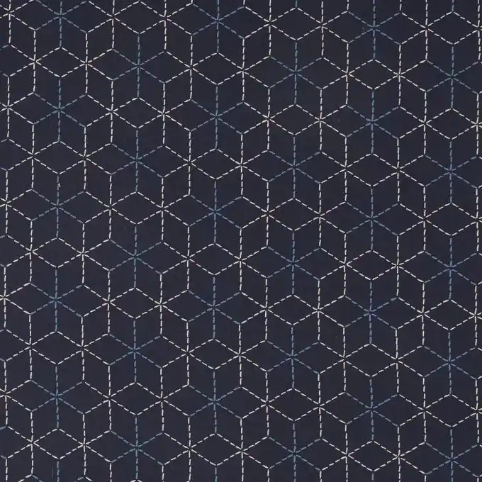 Baumwoll-Popeline Würfel Marineblau Top-Qualität