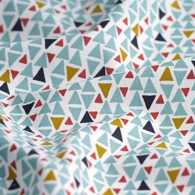 Heißes Angebot Baumwollstoff Dreiecke Grün