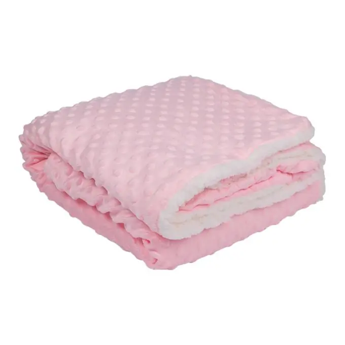 Babydecke Minky Rosa 100 x 130 cm Garantierte Lieferung
