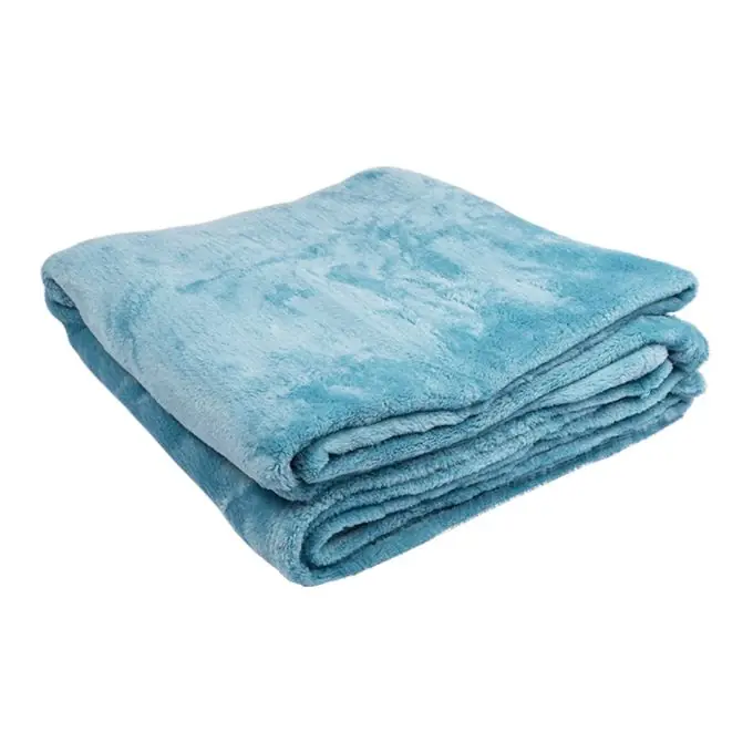 Decke Flanell 220 x 240 cm Blau Heißes Angebot