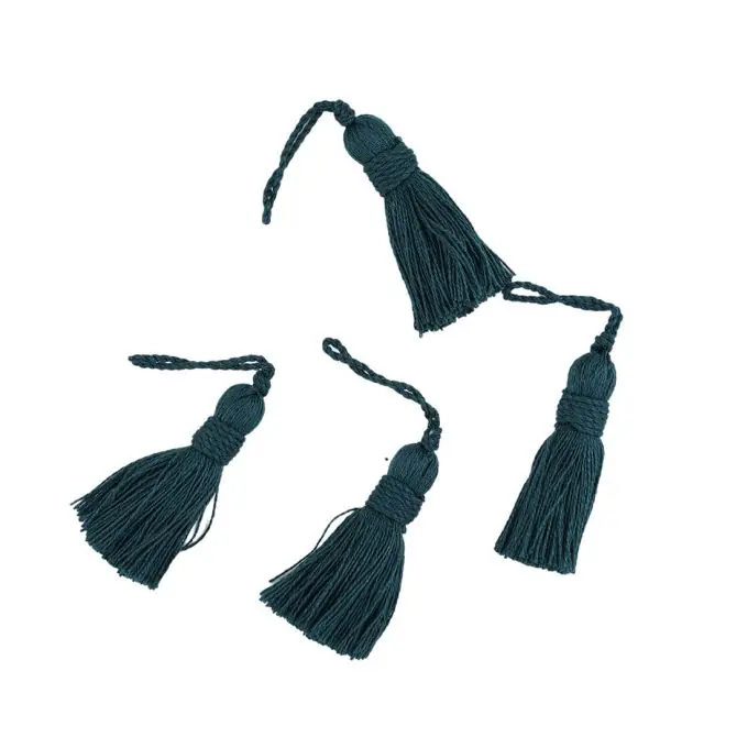 Zertifiziert Glänzende Quasten Entenblau