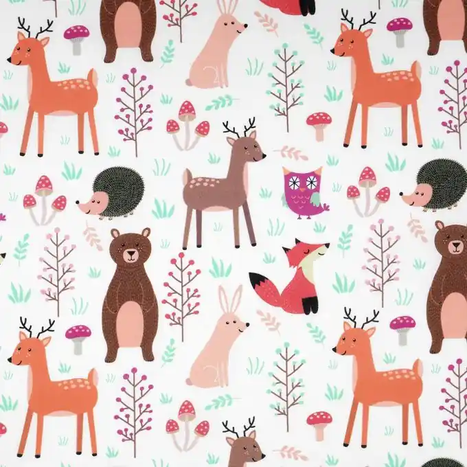 Preis Gesenkt Baumwollstoff Tiere des Waldes