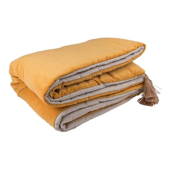 Tagesdecke Chambray Gelb Online Kaufen