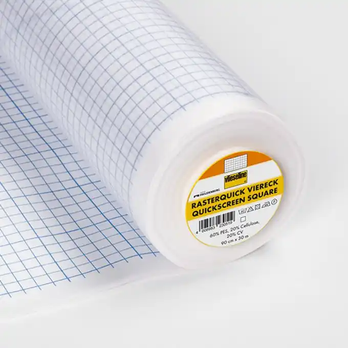 Patchworkvlieseinlage mit blauem Raster Nur Für Kurze Zeit