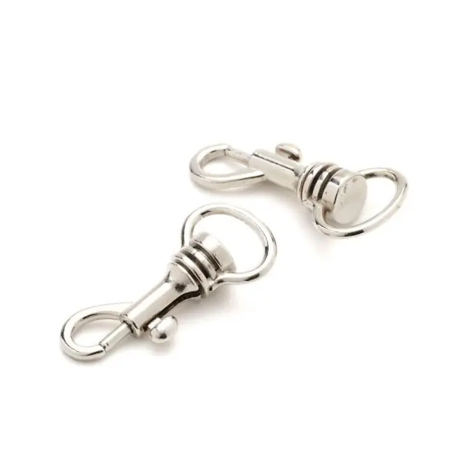 2er-Set Karabinerhaken, silberfarben Solange Der Vorrat Reicht