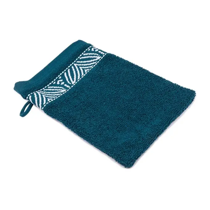 Neue Kollektion Blau Paon Waschlappen aus 100% Baumwolle, 15 x 21 cm