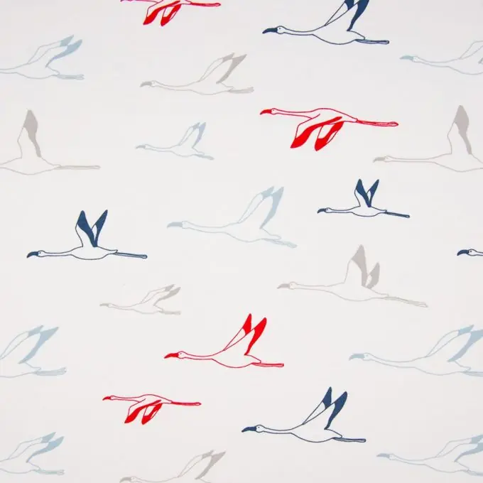 Kostenfreie Lieferung French Terry Sweatshirtstoff Jersey Vögel