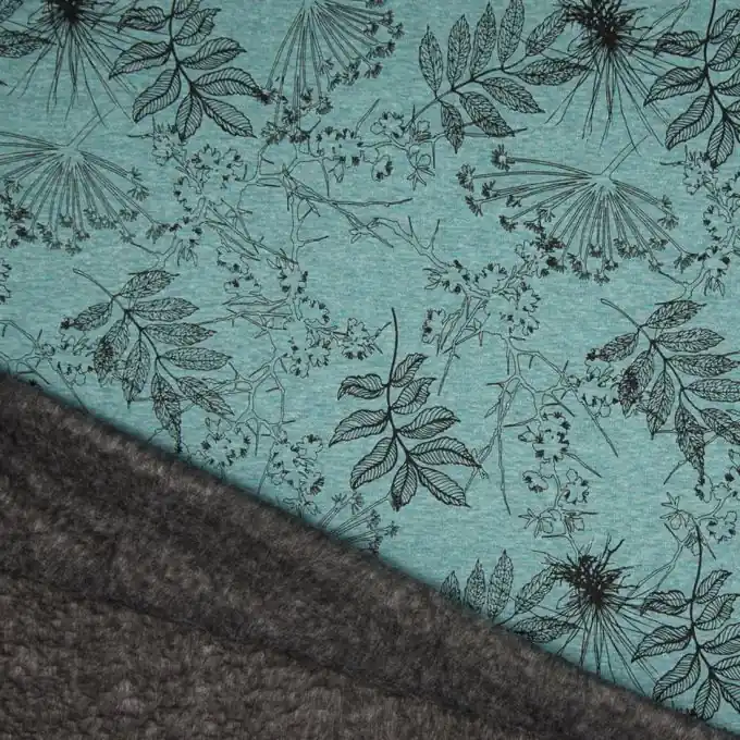 Neuheit Sommersweat Grün Blattmotiv