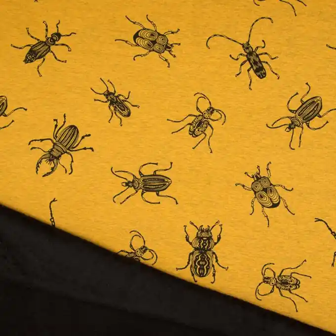 Sweatshirtstoff Senfgelb Insekten Top-Seller