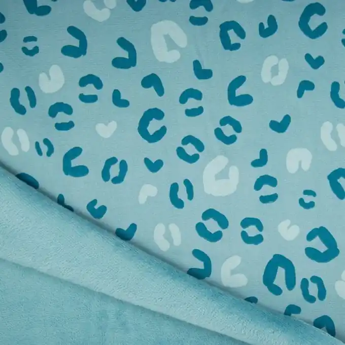 Gleich Bestellen Sweatshirtstoff Blau Leopard