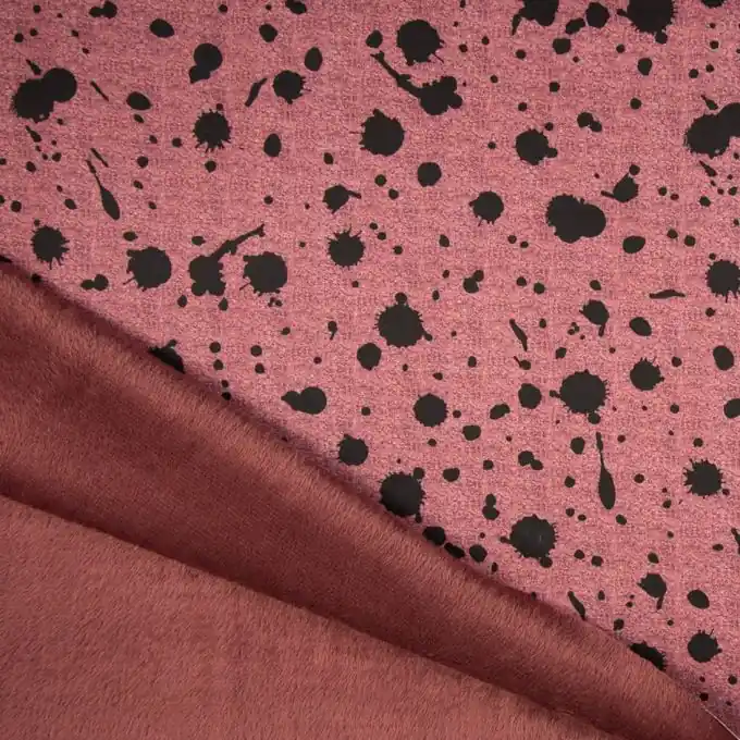 Sweatshirtstoff Weinrot Fleckenmotiv Sofort Bestellen