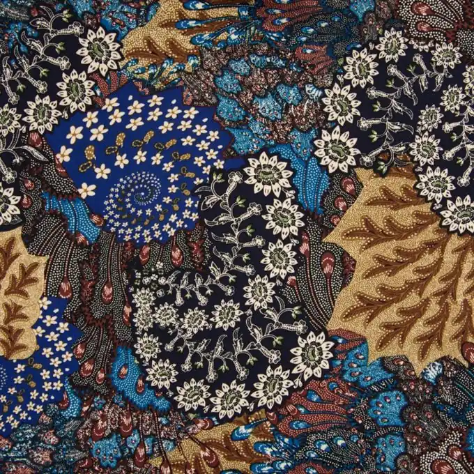 Jetzt Zugreifen Twill Viskose Sand/Blau