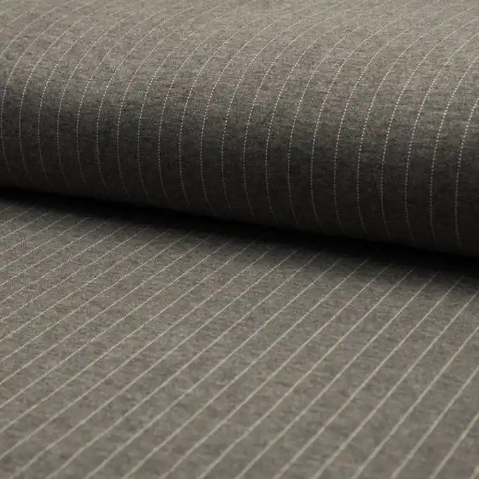 Jerseystoff Viskose Gestreift Grau Aktuell