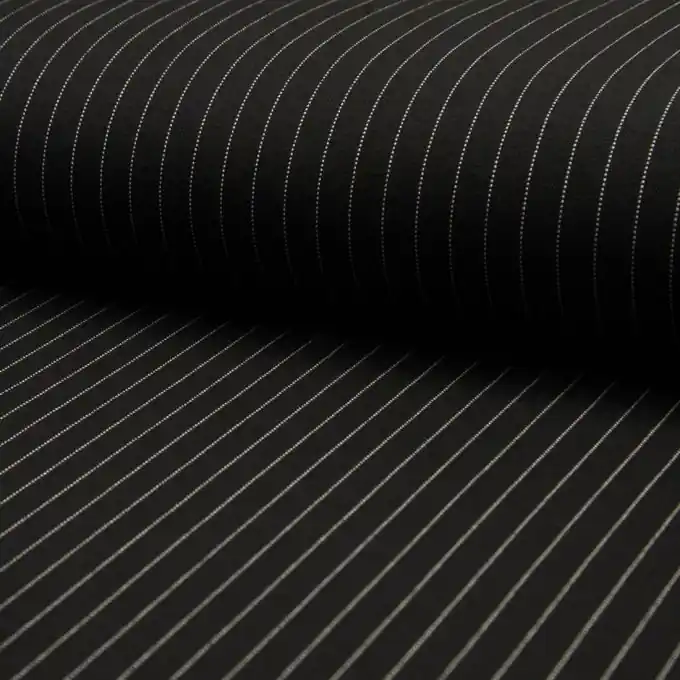 Jerseystoff Viskose Gestreift Schwarz Preiswert